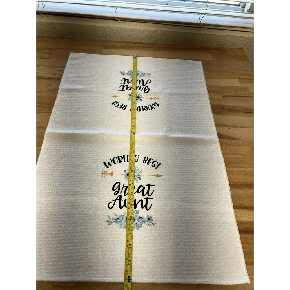 Great Aunt Gift Kitchen Tea Towel World's Best Great Aunt Christmas Birthday
